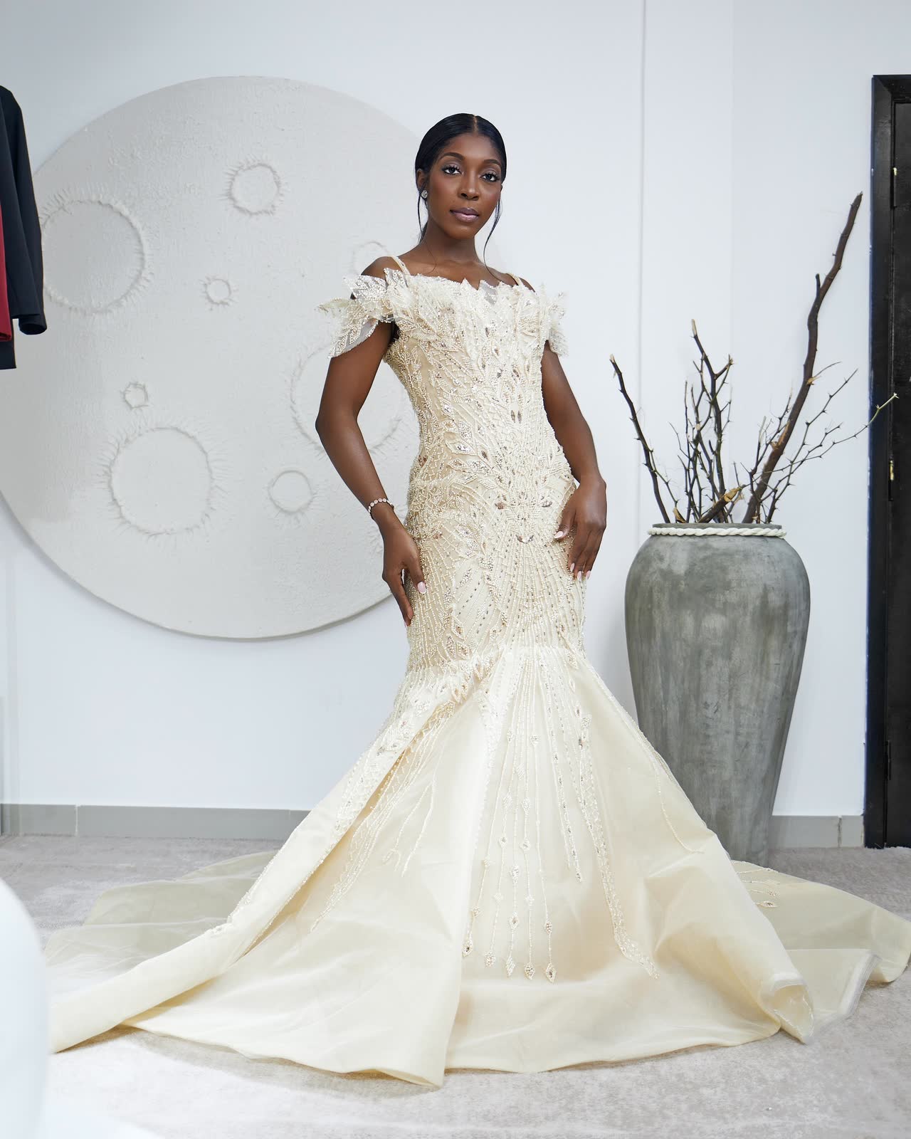 Vestido Champanhe Sereia